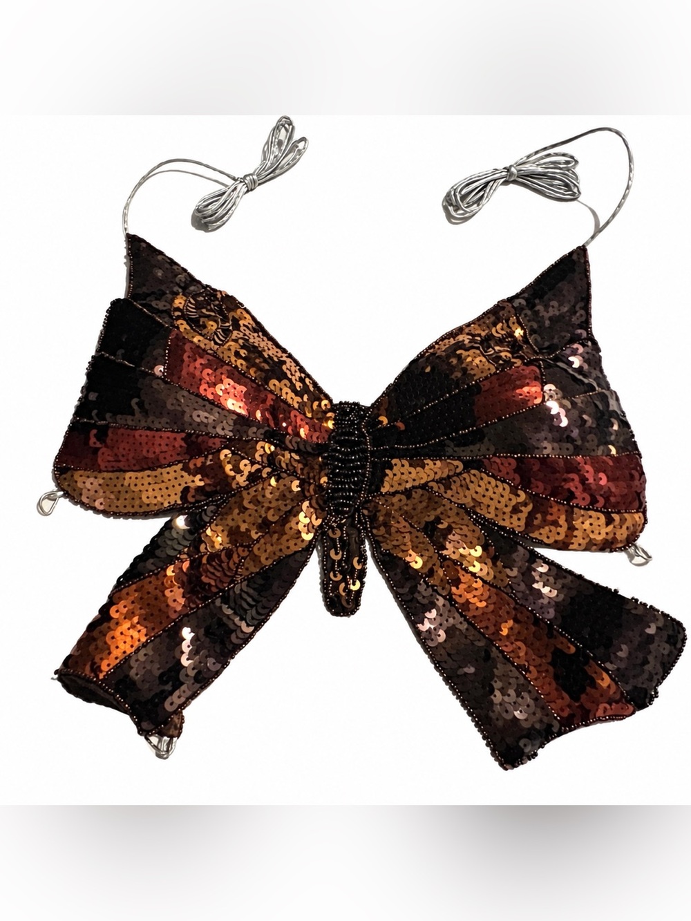 Y2K Beaded & Sequin Embellished Butterfly Top